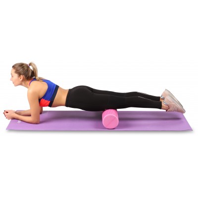 Ролик массажный для йоги INDIGO Foam roll IN045 30*15 см Фиолетовый